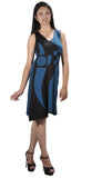 Ladies sleeveless dress with V-neck design. - TATTOPANI