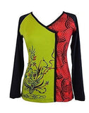 Long Sleeved Tops With Patch and Embroidery - TATTOPANI