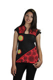 LADIES HALF SLEEVE TOP WITH CHINESE COLLAR DESIGN 