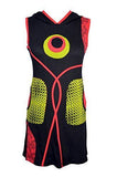 Ladies Sleeveless Dress With Hood And Patch Design. - TATTOPANI