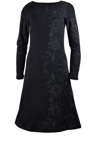 Dress With Side & Sleeve Print (NO REFUND/ NO EXCHANGE) - craze-trade-limited