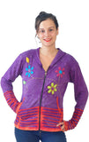 Multicolore Floral  Embroidery Cotton Cardigan - TATTOPANI