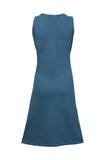 Ladies sleeveless dress with V-neck design. - TATTOPANI