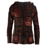 Women Hooded Razor Cut Patch Designed Jacket. - craze-trade-limited