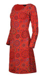 womens-long-sleeve-dress-with-all-over-mandala-print-evening-dress