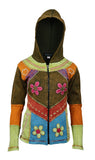 Multicolored Floral Embroidery Cotton Cardigan - TATTOPANI