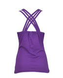 Flower Patched Spaghetti Strap Sleeveless Tops. - TATTOPANI