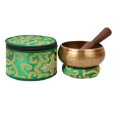 Meditation Tibetan Singing Bowl with Special Etching and protective pouch- SING-SP-IC(BAJ-8)-1