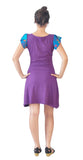 Multicolored Embroidery & Patch Purple Dress. - TATTOPANI