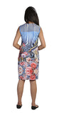 Abstract Floral Dress With Colorful Flower Print. - TATTOPANI