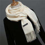 2020 women scarf soild winter cashmere scarves for ladies neck warm pashmina long shawl wraps bandana foulard female head hijab