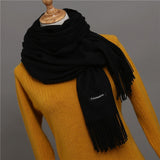 2020 women scarf soild winter cashmere scarves for ladies neck warm pashmina long shawl wraps bandana foulard female head hijab
