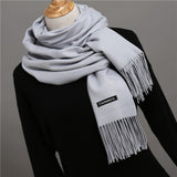 2020 women scarf soild winter cashmere scarves for ladies neck warm pashmina long shawl wraps bandana foulard female head hijab