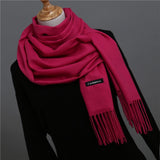 2020 women scarf soild winter cashmere scarves for ladies neck warm pashmina long shawl wraps bandana foulard female head hijab