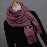 2020 women scarf soild winter cashmere scarves for ladies neck warm pashmina long shawl wraps bandana foulard female head hijab