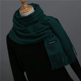 2020 women scarf soild winter cashmere scarves for ladies neck warm pashmina long shawl wraps bandana foulard female head hijab