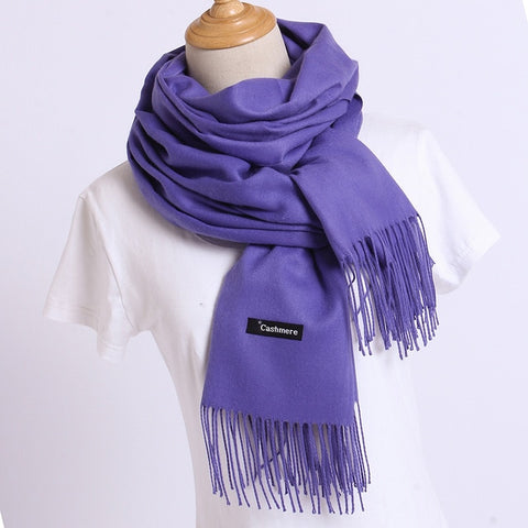 2020 women scarf soild winter cashmere scarves for ladies neck warm pashmina long shawl wraps bandana foulard female head hijab