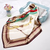 2020 New Brand Designer Silk Scarf 90*90cm Foulard Bandana Long Large Shawls Wraps Winter Neck Scarves Pashmina Lady Hijab