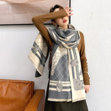 2020 New Winter Scarf Iron Tower Cashmere Shawl Women's Warm Double-Sided Thick Foulard Lady Fashion Bandana Female Pashmina