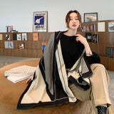 2020 Luxury Brand Scarf Hijab Women Winter Cashmere Thick Shawl Warm Bandana Scarves Female Pashmina Blanket