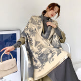 2020 Luxury Brand Scarf Hijab Women Winter Cashmere Thick Shawl Warm Bandana Scarves Female Pashmina Blanket