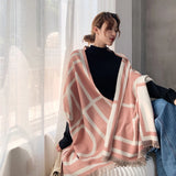 2020 Luxury Brand Scarf Hijab Women Winter Cashmere Thick Shawl Warm Bandana Scarves Female Pashmina Blanket